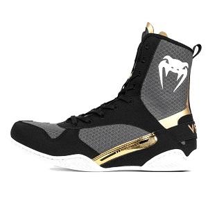 Venum - Zapatillas de Boxeo / Elite / Negro-Blanco-Oro / EU 43